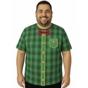 Imagem de Camiseta Manga Curta Festa Junina Tamanho Especial Plus Size-Masculino