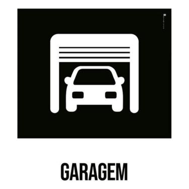Imagem de Kit 3 Placas Desenho - Garagem