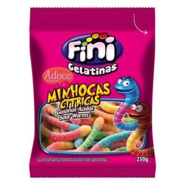 Imagem de Bala fini gelatinas 250g, 1 unidade, Morango, limão, framboesa, maçã v