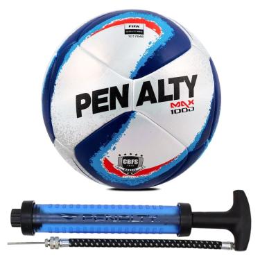 Imagem de Kit 01 Bola De Futsal Penalty Max 1000 XXIV Oficial CBFS Selo FIFA + 01 Bomba De Ar Penalty