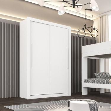 Imagem de Guarda Roupa Solteiro 2 Portas 2 Gavetas Costa Rica Sallêto Móveis Branco