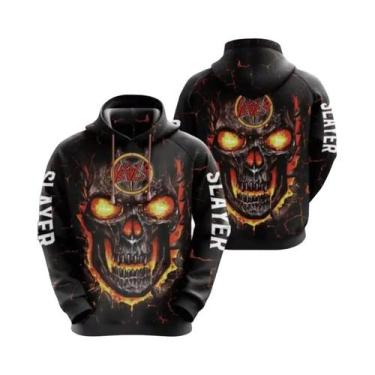 Imagem de Moletom Oversized 3D Print SLAYER ROCK Para Homens E Mulheres, Moda Ca