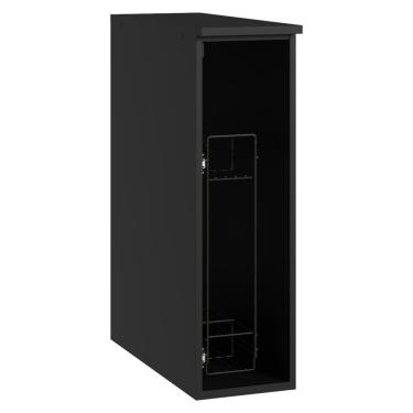 Imagem de Balcão Porta-Tempeiros 20 cm Suspenso Preto Nice Madesa