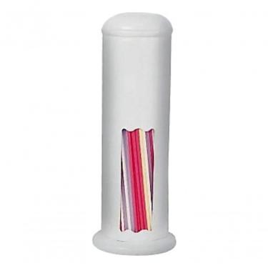 Imagem de Porta Canudos 4101 para Bares, Lanchonetes e Restaurantes em Aço Inox com Pintura Epóxi Branco Higipack