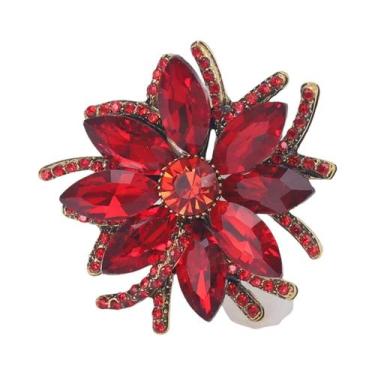 Imagem de Broches De Cristal Com Flores De Strass Para Mulheres E Homens, Acessó