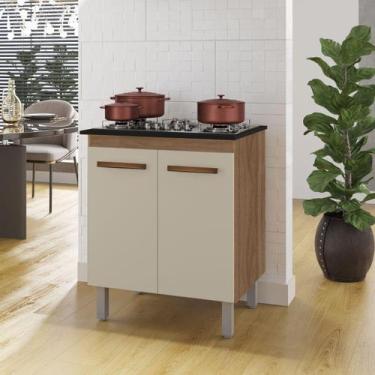 Imagem de Balcão Cooktop Jade 75cm 2 Portas Pés com Regulagem - Moblis Movéis, 5