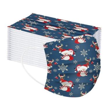 Imagem de Máscara para adultos de Natal Máscara facial descartável Industrial 3p