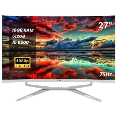 Imagem de Computador All in One Curvo Aitek AIO2755C Tela 27 Full HD i5 16GB RAM