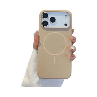Imagem de Capa De Silicone Líquido Magnética De Luxo Para iPhone 17 pro Max Com 
