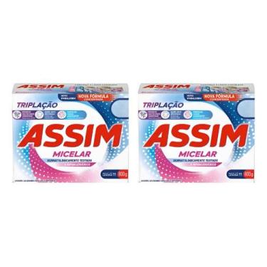 Imagem de Kit C/2 Sabão Em Pó Assim Micelar Triplação 800g