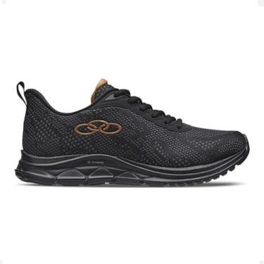 Imagem de Tênis running feminino olympikus citrus 2 preto e bronze, 37, Preto, B