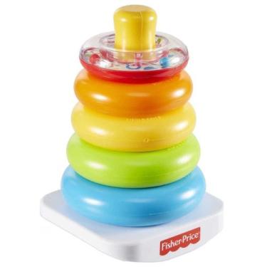 Imagem de Brinquedo Pirâmide de Argola Coloridas Fisher Price GKW58 - Mattel