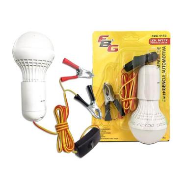 Imagem de Lâmpada de Emergência Automotiva Conexão Garra Bateria 12V - Tools