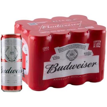 Imagem de Cerveja Budweiser American Lager 12 Unidades - Lata 350ml