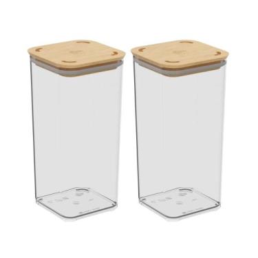 Imagem de COMP Kit Organizador 2 Potes Herméticos 1,2L Cada Brinox