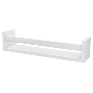 Imagem de Revisteiro De Parede 45cm Prateleira Para Livros E Revistas Branco