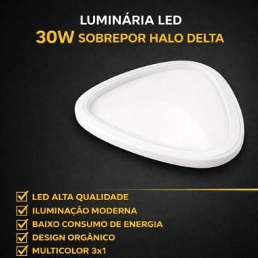 Imagem de Plafon Sobrepor Halo Delta 30w Led Multicor Bivolt - Embuled, Branco, 