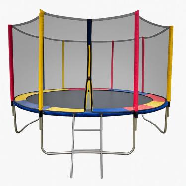 Imagem de Cama Elástica Gigante Redonda 4,27M 320kg com Rede de Proteção Zíper e Escada