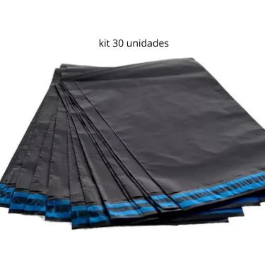 Imagem de Envelope Plastico Cinza 40x70 Eco Embalagens Correios Ecomerce 30 Unidades