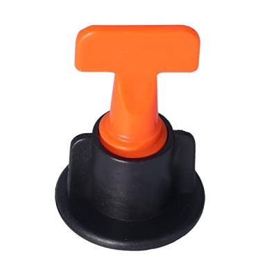 Imagem de Sistemas de nivelamento de telhas, kit de sistema de nivelamento de telha PP 50Pcs removível de aço inoxidável com chave para parede