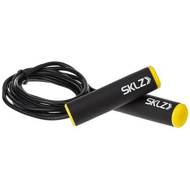Imagem de SKLZ Corda de pular ajustável com punhos acolchoados, preto/amarelo