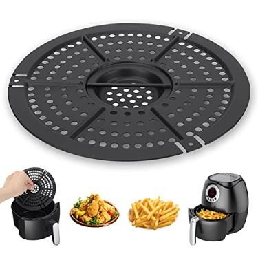 Imagem de scosao Forros de substituição para frigideira Air Fryer, 2 litros, fritadeiras a ar de 2 litros, frigideira antiaderente com alça, acessórios para fritadeira a ar, rack de vapor, pode ser lavado na lava-louças