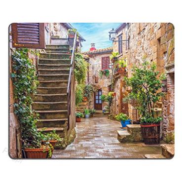 Imagem de Mouse pad Pingpi Design personalizado, citações inspiradoras Ria mais preocupações menos não se esqueça de ser incrível, 9,5 x 7,9 polegadas (240 mm x 200 mm x 3 mm), P80