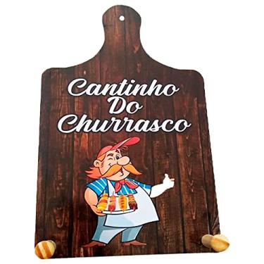 Imagem de Placa Tábua de Churrasco Porta Pano de Prato Decor - Chef Bbq