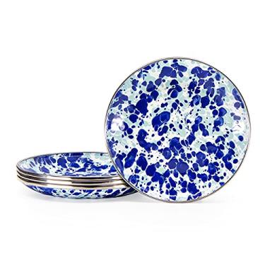 Imagem de Golden Rabbit Esmaltes - Padrão de redemoinho oceano - Conjunto de pratos de aperitivos de 10 a 15 cm