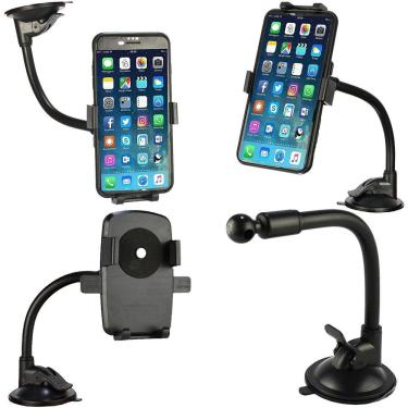 Imagem de Suporte Para Celular Veicular Ventosa Preto Le-023