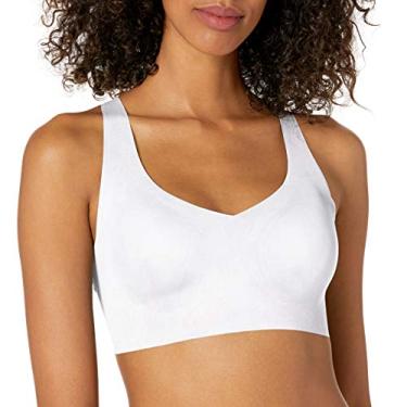 Imagem de Bali Sutiã sem fio Comfort Revolution, cobertura total, sem fio, para uso diário, sem aro e conforto CloudSoft, Branco/Rosa Silencioso Floral, 3X-Large