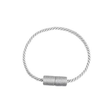 Imagem de 1 peça Cortina Magnética Acessórios de Sala Cilindro Bola Suspensa Suporte de Janela Corda Corda Corda Decoração de Corda Decoração, Prata, 4 Peças