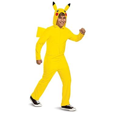 Imagem de Disguise Pikachu Costume for Kids, Official Pokemon Costume Hooded Jumpsuit, Child Size 14/16