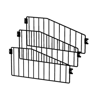 Imagem de Kit Com 3 Divisoria Para Cesto Gondola Amapa 37 Cm Preto