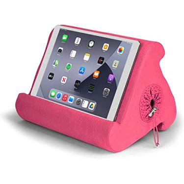 Imagem de Flippy Suporte de almofada para tablet e iPad para colo, mesa e cama, vários ângulos com armazenamento, compatível com Kindle, Fire, iPad Pro 12.9, 10.9, 10.2, Air e Mini, Samsung Galaxy (rosa)