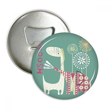 Imagem de Girafa elefante moinho de vento verde abridor de garrafas ímã de geladeira emblema multifuncional