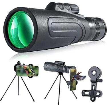 Imagem de Telescópio monocular 8-20x50 para adultos, monocular HD à prova d'água com suporte para smartphone para observação de pássaros, passeios turísticos, caminhadas, acampamentos, viagens