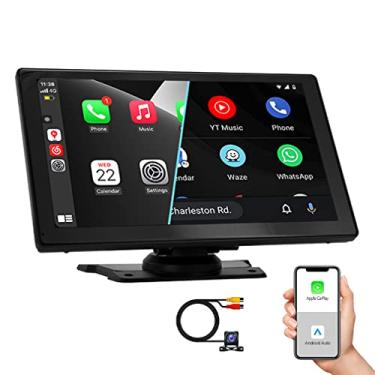 Imagem de XRC TECH Carplay sem fio e Android Auto para estéreo de carro, GPS de navegação portátil, receptor de rádio de carro para carro, Bluetooth, Siri, reprodutor multimídia, imagem reversa de FM