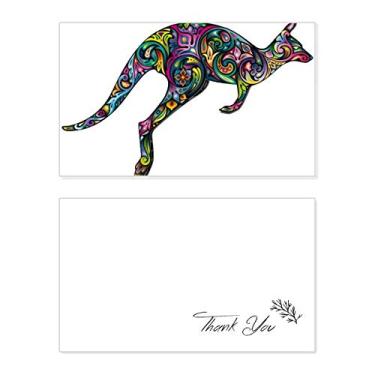 Imagem de Ilustração de desenho colorido Canguru Austrália Cartão de agradecimento aniversário aniversário saudações casamento agradecimento