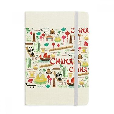 Imagem de China Bamboo Lantern Panda Notebook tecido capa dura diário clássico diário A5