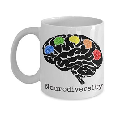 Imagem de Caneca de café Neurodiversity – Caneca Neuro Science – Ideia exclusiva de presente de cerâmica