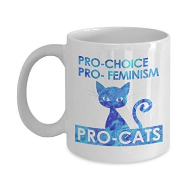 Imagem de PRO-Choice- Feminismo- Caneca de café exclusiva para gatos ideia de presentes
