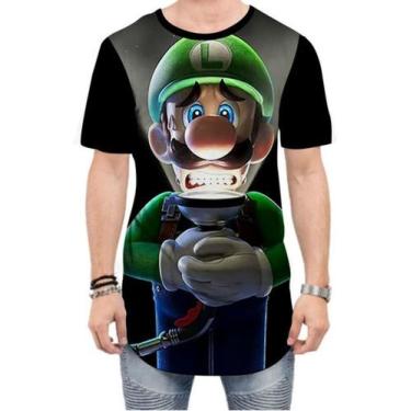 Imagem de Camiseta Long Line Mario Bros Luigi Videogame 4 - Estilo Vizu
