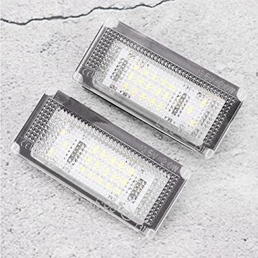Imagem de Tbest 2009 Luzes de placa de carro, Mini R53 luz de placa, 1 par 12V 18 SMD LEDs lâmpada de número de licença adequada para S R53 2001 2006