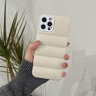 Imagem de Luxo Matte The Puffer Case para iPhone 14 13 12 11 Pro Plus XS Max X XR 7 8 Down Jacket Mobile Phone Shell Silicone macio, GDB, para iPhone 12 Pro