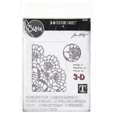 Imagem de Sizzix Pasta em relevo em relevo com textura 3D Doily por Tim Holtz, 665735, multicolorido