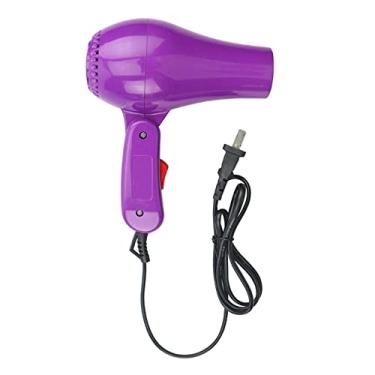 Imagem de teyur Secador de cabelo doméstico portátil de 220 V 850 W Secador de cabelo Traveler Compact Blower ldable com (rosa vermelho)