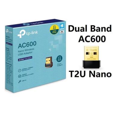 Imagem de Adaptador Wireless Tp-Link Archer T2u Nano Wireless Usb Ac600 Dual Ban