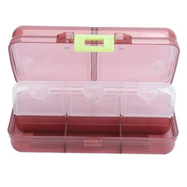 Imagem de Organizador de Pílulas Caixa de Vedação Recipiente de Viagem Portátil Transportar para Armazenamento de Capa Mini Racks de Armazenamento (Vinho vermelho)