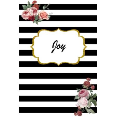 Imagem de Joy: Classic Floral Personalized Notebook/Journal/ Log Book/ Planner With Name, 110 pages of your selected paper, planner. Size: 6” x 9”